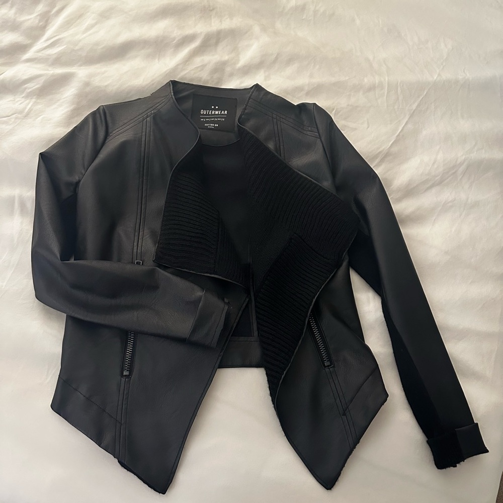 Cotton On Black Leather Jacket